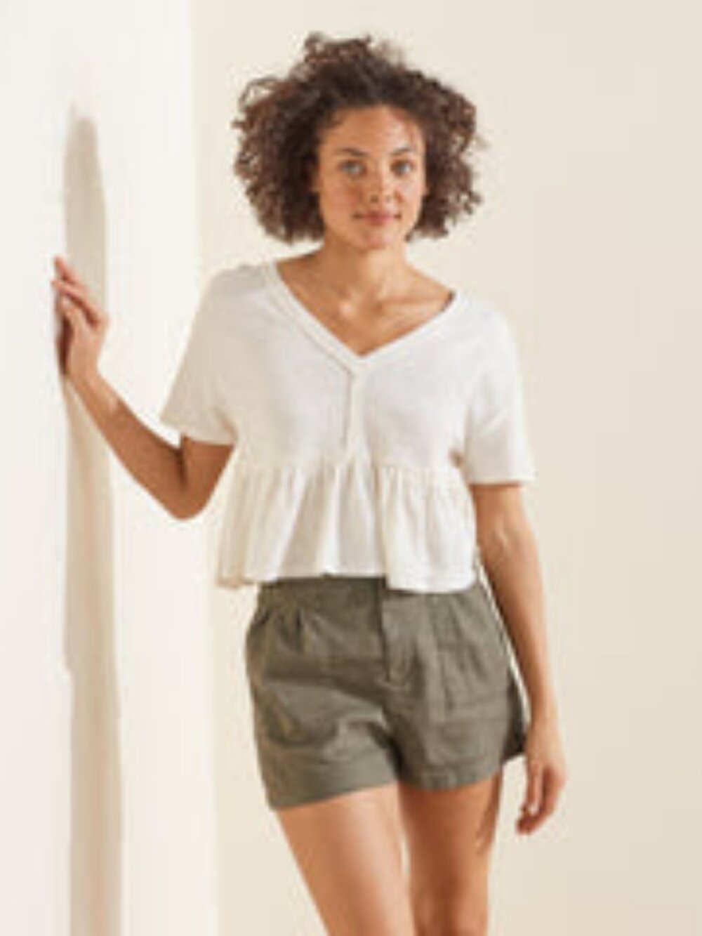 UpWest V-Neck Peplum Tee
